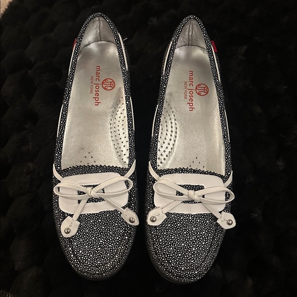 Marc Joseph Black and White Golf Loafer - Picture 2 of 12